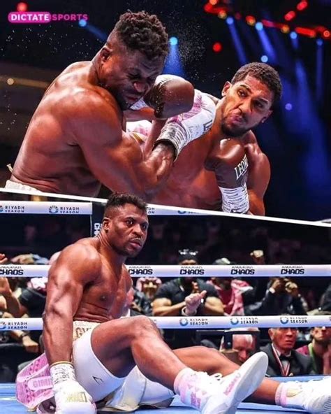 Anthony Joshua knocks out Francis Ngannou with vicious finish .